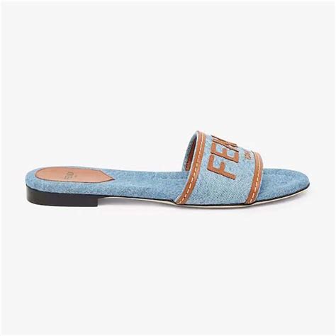 cheap fendi flip flops|fendi denim slides.